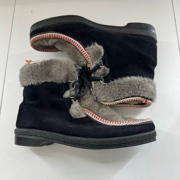 Vintage Yodeler  Mukluk Faux Fur Sherpa Boots sz 7 Made In USA 1970 - Picture 5 of 8